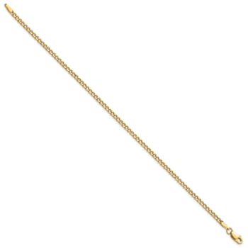 10k Yellow Gold 2.5mm Curb Link Bracelet