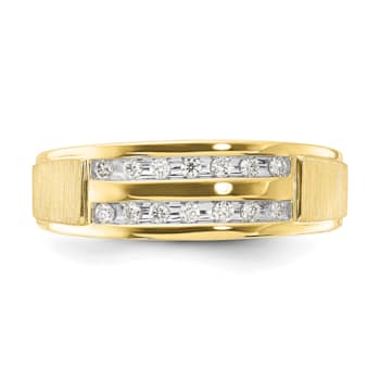 10K Yellow Gold Lab Grown Diamond Men's Ring
