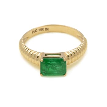 1.43 Ctw Emerald Ring in 14K YG