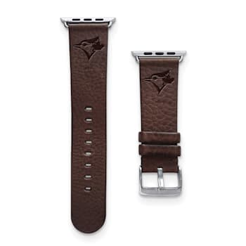 Gametime MLB Toronto Blue Jays Brown Leather Apple Watch Band (38/40mm
S/M). Watch not included.
