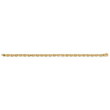14k Yellow Gold 4.2mm Hand-polished Fancy Link Bracelet