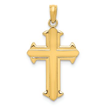 14k Yellow Gold Passion Cross Pendant
