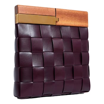 Bottega Veneta 'BV SNAP' Burgundy Mogano Grape Handbag