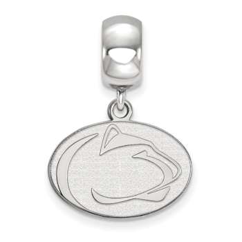 Sterling Silver Rhodium-plated LogoArt Penn State University Small
Dangle Bead