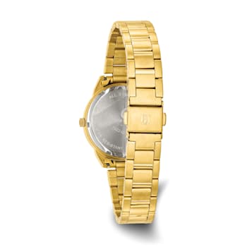 Ladies Charles Hubert Gold Plated Stainless Steel Silver-tone Dial Watch