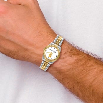 LogoArt West Virginia University Pro Two-tone Gents Watch