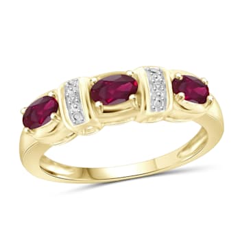 Red Ruby 14K Gold Over Sterling Silver Ring 1.30ctw