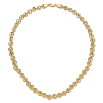 14K Yellow Gold Polished Fancy Link Necklace