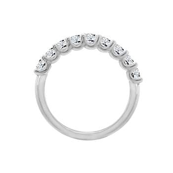 White Cubic Zirconia Platinum Over Sterling Silver Ring 0.90ctw