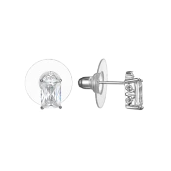 White Cubic Zirconia Platineve Stud Earrings 3.02ctw