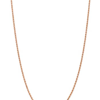 14k Rose Gold 2.25mm Solid Diamond-Cut Rope 24 Inch Chain