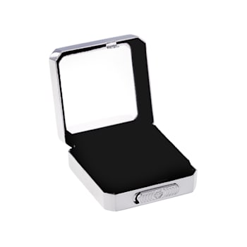 Gemstone Display Box Polished Silver Finish 40 X 40 X 17mm With
Reversible Black And White Cushion