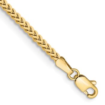 10k Yellow Gold 2mm Franco Link Bracelet
