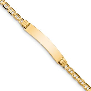 14k Yellow Gold Mariner Link ID Bracelet