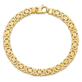 14K Yellow Gold Polished Fancy Link Bracelet