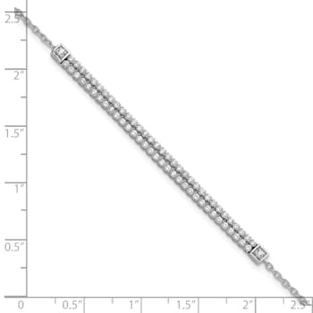 14K White Gold Lab Grown Diamond VS/SI GH, with 1 Inch Extension Bracelet