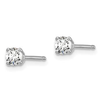 14K White Gold Lab Grown Diamond 1/5ctw Certified VS/SI GH 4 Prong Earrings