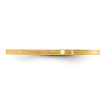 14K Yellow Gold 1.2mm Flat Satin Stackable Expressions Band