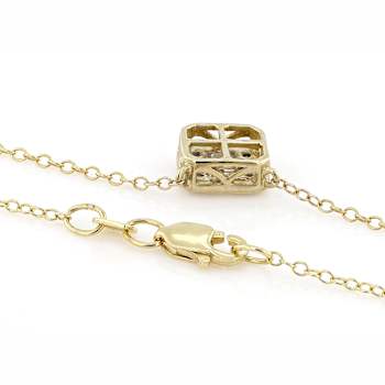 Dainty Diamond Station Necklace In 10K Gold
