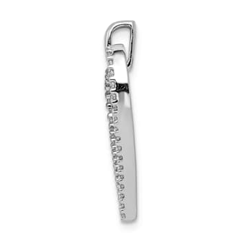 Rhodium Over 14k White Gold Diamond Heart Pendant