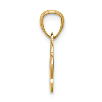 14K Yellow Gold Dog Paw Pendant