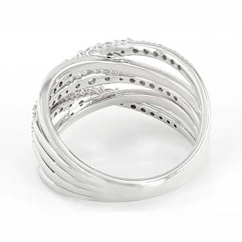 Lab-Grown Diamond Crossover Ring 0.62ctw In Sterling Silver