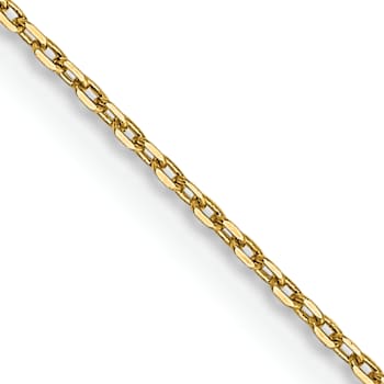 10k Yellow Gold 0.8mm Diamond-Cut Cable 16 Inch Chain