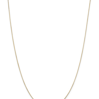 14k Yellow Gold 0.6mm Solid Diamond-Cut Octagonal Snake 24 Inch Chain