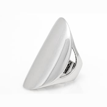 Ultra-Wide Sculptural Band Ring In Sterling Silver