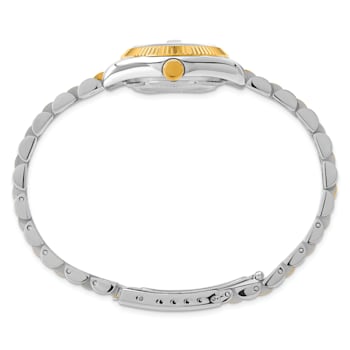 Ladies Charles Hubert IP-plated Two-tone 26mm Black Dial Watch