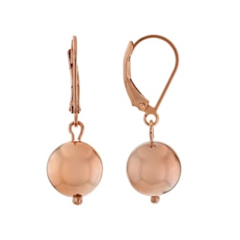 Copper Ball Drop Dangle Earrings