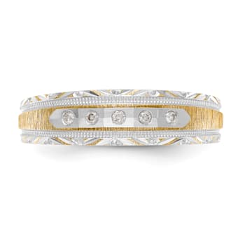 14K Yellow Gold AA Quality Mens Wedding Band