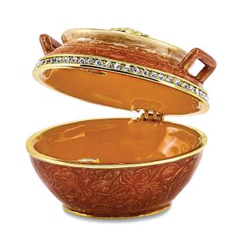END OF THE RAINBOW Pot of Gold Trinket Box