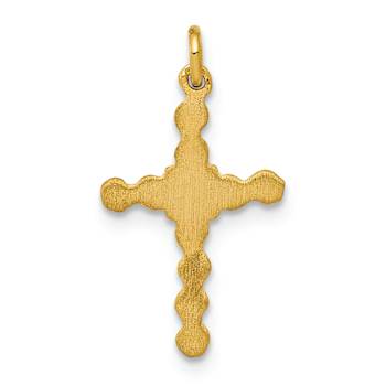 10k Yellow Gold Small Diamond Cross Charm