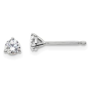 14K White Gold Lab Grown Diamond 3/8ctw VS/SI GH 3 Prong Earrings