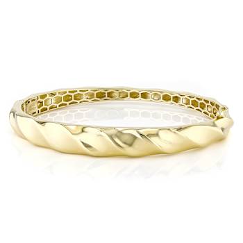 Twisted Graduated Bangle In 18k Gold Over Sterling Silver
