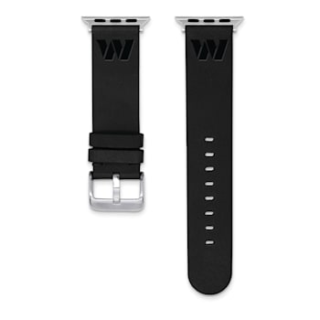 Gametime Washington Commanders Leather Apple Watch Band (42/44mm S/M
Black). Watch not included.