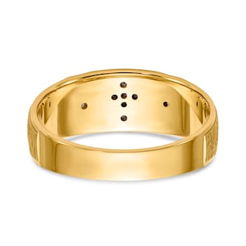 14K Yellow Gold AA Quality Mens Wedding Band