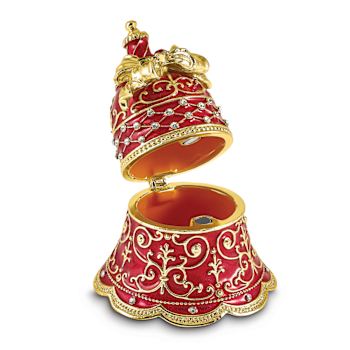 BELLE Festive Bell Trinket Box with Ring Insert