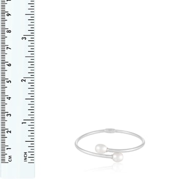 8.5-9mm White Cultured Freshwater Pearl Silver  Bracelet
