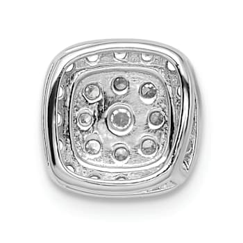 Rhodium Over 14K Gold Lab Grown Diamond SI1/SI2, G H I, Squared Halo
Chain Slide 0.44ctw