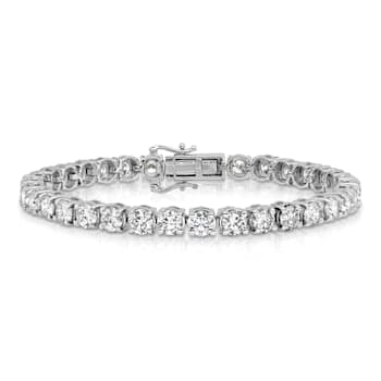 14K White Gold VS/SI GH, Lab Grown Diamond Tennis Bracelet
