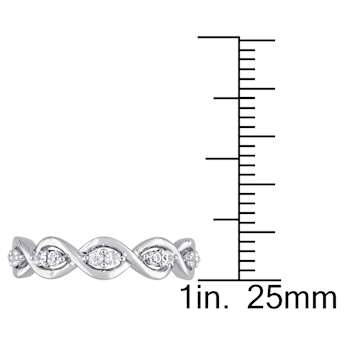 White Sapphire 14K White Gold Ring 0.30ctw