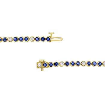 3.09ctw Sapphire and Diamond in 14k Yellow Gold