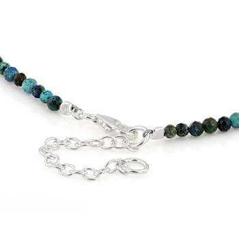 Eilat Stone Beaded Necklace In Sterling Silver