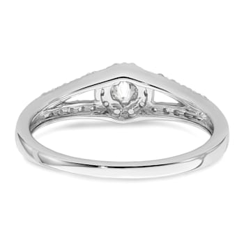 Rhodium Over 10K White Gold Lab Grown Diamond Complete Halo Engagement
Ring 0.34ctw