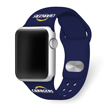 Gametime Los Angeles Chargers White Silicone Apple Watch Band (42/44mm
M/L). Watch not included.