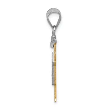 14k Yellow Gold and 14k White Gold Diamond Kid Pendant