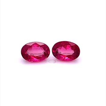 Rubellite 7x5mm Oval Matched Pair 1.83ctw