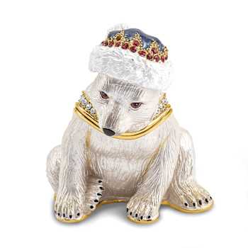 NOELLE Cuddly Polar Bear Cub Trinket Box